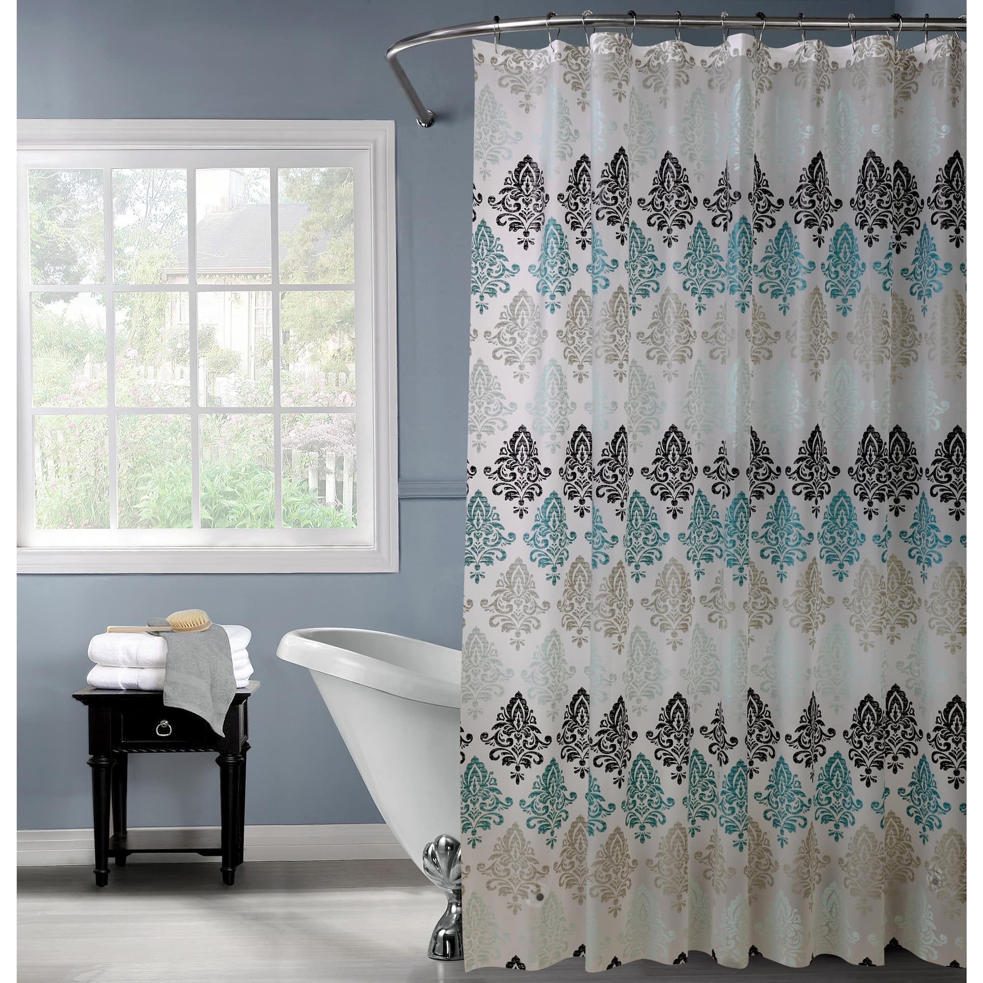 Bath Bliss Paisley Design Shower Curtain
